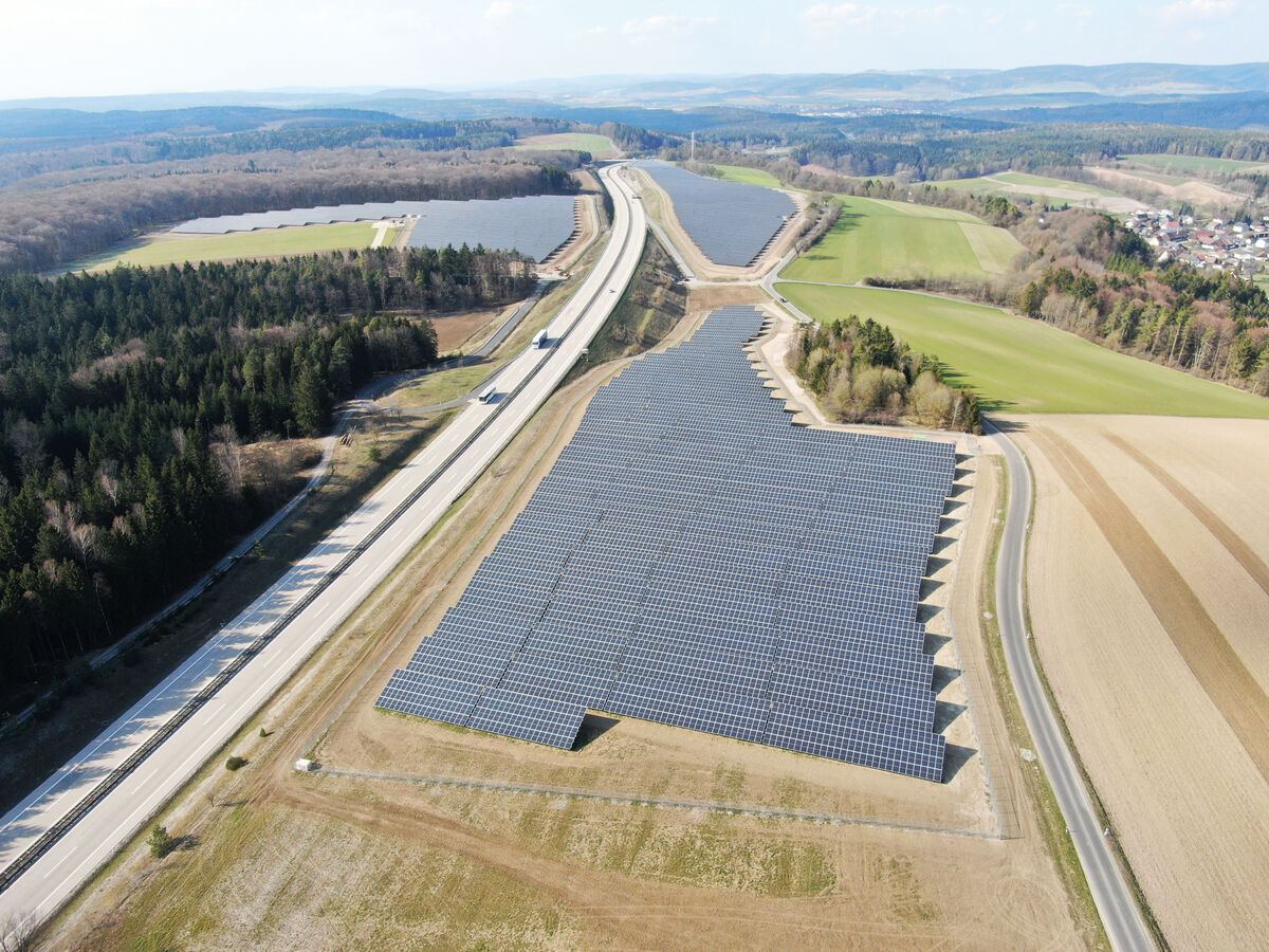 Solarpark Rottenbach aus der Luft